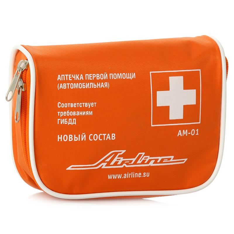 Аптечка автомобильная в текстильном футляре (Соответствует требованиям ГИБДД)