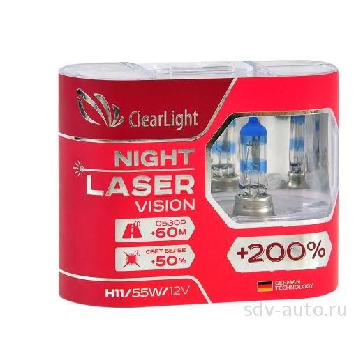 MLH11NLV200  H11(ClearLight)12V-55W Vision Plus _50% Light(2 _)