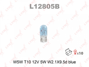 l12805b   W5W T10 12V 5W W2.1X9.5d BLUE