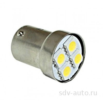 902702 G18_5 4 SMD (size 5050) R10W BA15s 12V  WHITE TM NORD YADA