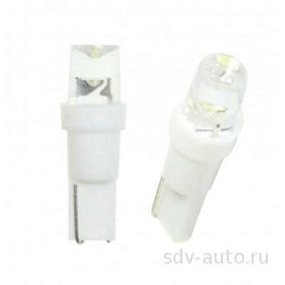 900277 T5-01 (1LED) W1_2W Base_W2_0 x4_6D  CONE WHITE 12V