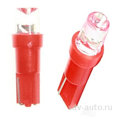 900280 T5-01 (1LED) W1_2W Base_W2_0 x4_6D  CONE RED 12V