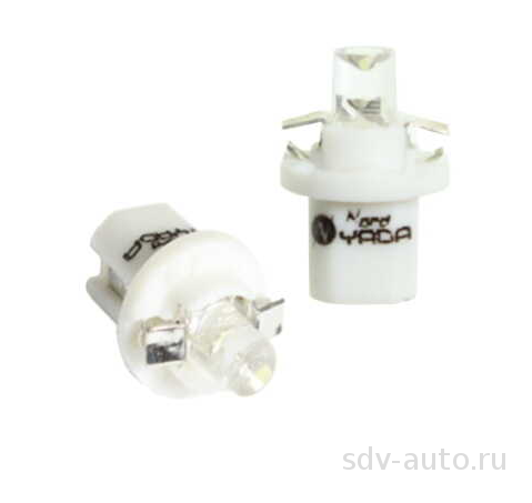 900447 T5B8_5d-02 (1LED) W1_2W Base_B8_5D  WHITE 24 Volt ()  