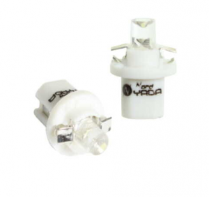 900447 T5B8_5d-02 (1LED) W1_2W Base_B8_5D  WHITE 24 Volt ()  