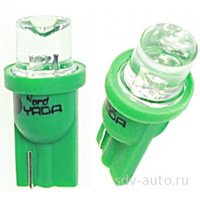 902378 T10-01 (1LED) W5W Base_BW2_1 x9_5D CONE GREEN 12V