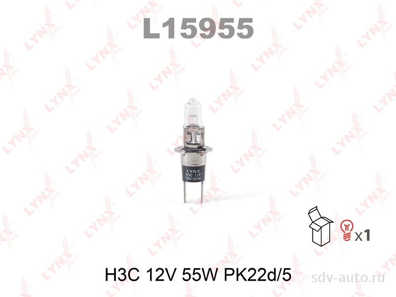 l-15955   H3C 12V 55W PK22d_5 L15955