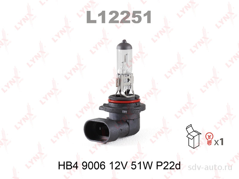 L12251   HB4 9006 12V 51W P22D