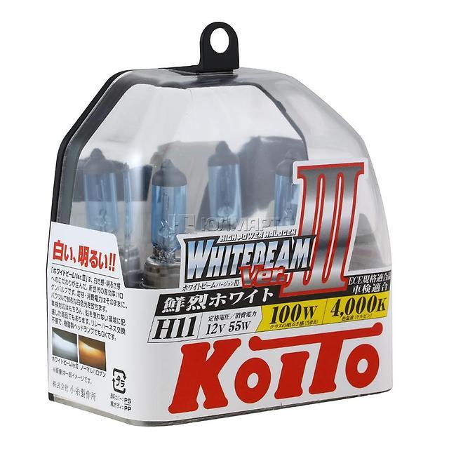 P0750W KOITO  H11 12V 55W (100W)(Other Brand) - 2 _   Koito Whitebeam