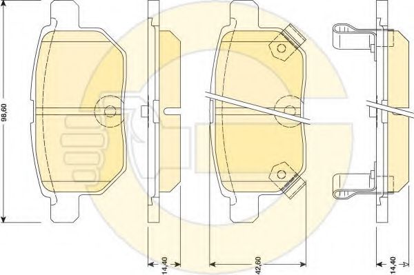 6134549 Тормозные колодки задние Toyota