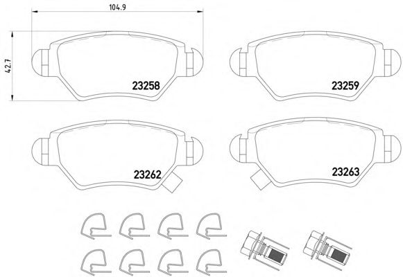 MDB2130 Колодки тормозные дисковые задн_