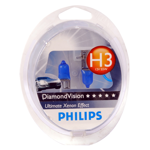 12336DVS2  PHILIPS H3 12V 55W PK22S Diamon VISION (set -2 _)