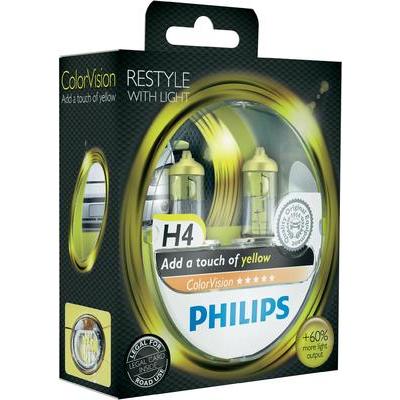 12342CVPYS2  PHILIPS H4 12342 Color VisionPY 12V 60_55W  2 _