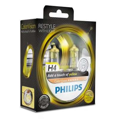 12342CVPYS2  PHILIPS H4 12342 Color VisionPY 12V 60_55W  2 _