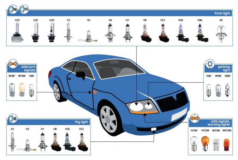 Маркировка лампочек для авто с фото